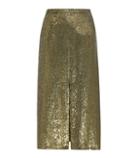 Velvet Sequinned Silk Skirt