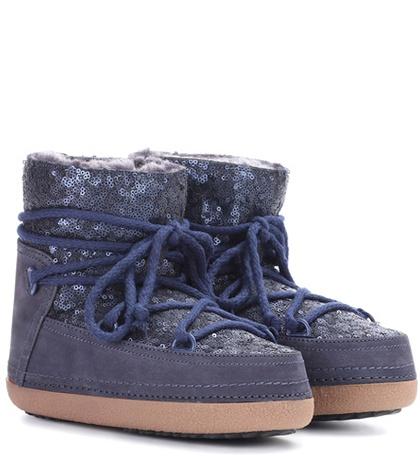 Inuikii Sequin-embellished Ankle Boots