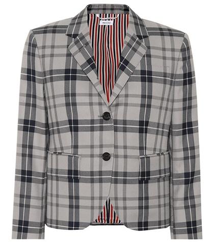 Prada Checked Wool-blend Blazer