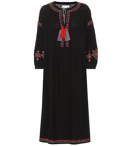 Velvet Etta Embroidered Midi Dress