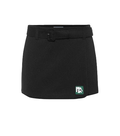 Prada Technical Jersey Miniskirt