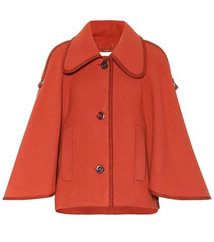 Chlo Wool Cape Jacket With Adjustable Sleeves