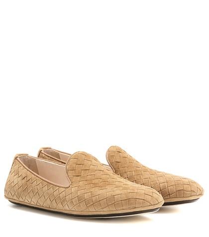Mary Katrantzou Intrecciato Suede Loafers