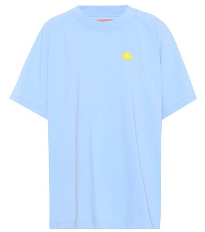 Acne Studios Blå Konst Ink Badge Cotton T-shirt