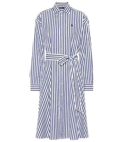Bottega Veneta Striped Cotton Midi Dress