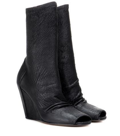 Nicholas Kirkwood Peep-toe Stretch-suede Ankle Boots