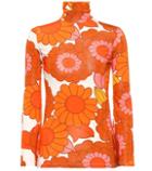 Dodo Bar Or Floral Jersey Turtleneck Top