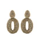 Oscar De La Renta Beaded Clip-on Earrings