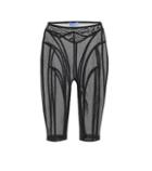 Mugler Mesh Biker Shorts