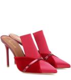 Malone Souliers Danielle Satin And Velvet Mules