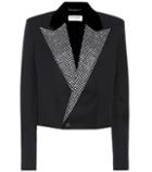 Saint Laurent Crystal-embellished Tuxedo Jacket