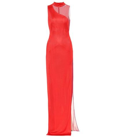 Galvan Shadow Satin Gown
