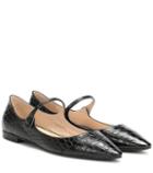 Cartier Eyewear Collection Embossed Leather Ballet Flats