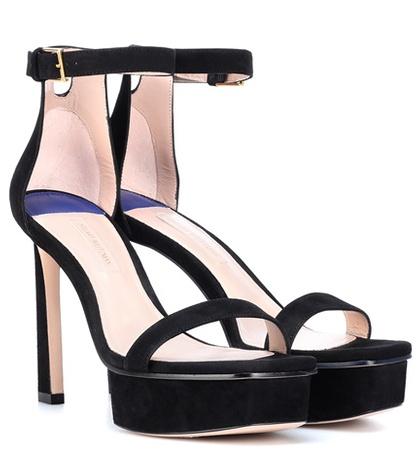 Stuart Weitzman Disco Suede Sandals