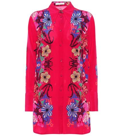 Etro Floral Silk Tunic Blouse