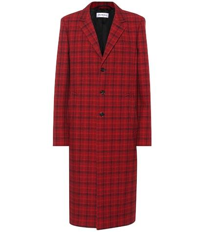 Balenciaga Checked Cotton-blend Coat