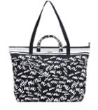 Miu Miu Printed Denim Shopper