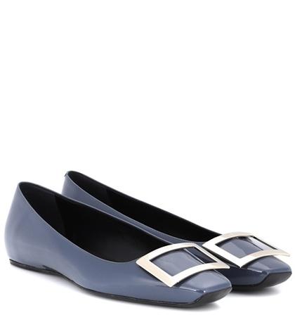 Dolce & Gabbana Belle Vivier Patent Leather Ballerinas