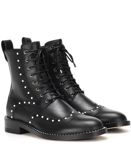 Gucci Hana Flat Leather Ankle Boots