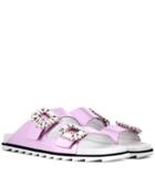 Jw Anderson Slidy Viv Leather Slip-on Sandals