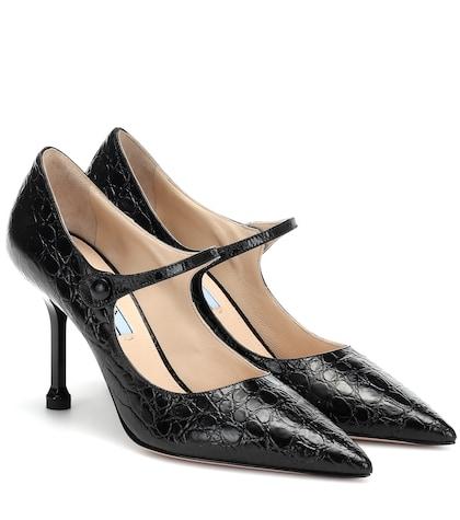 Alexander Mcqueen Embossed Leather Pumps
