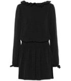 Saint Laurent Long-sleeved Silk Minidress