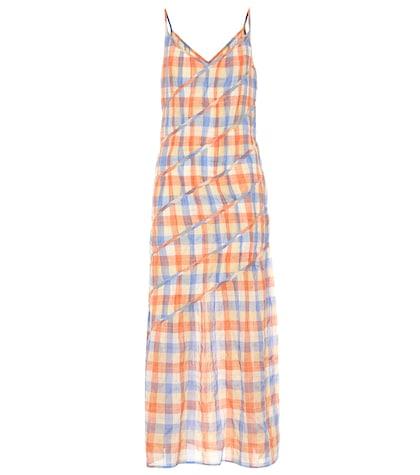 Valentino Maria Checked Cotton-blend Dress
