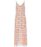 Valentino Maria Checked Cotton-blend Dress
