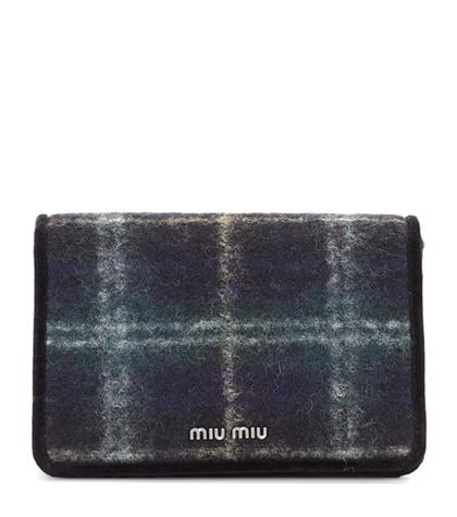 Miu Miu Plaid Shoulder Bag