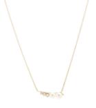 Sophie Bille Brahe Lune Perle Et Diamant 14kt Gold Necklace With Diamonds And Pearls