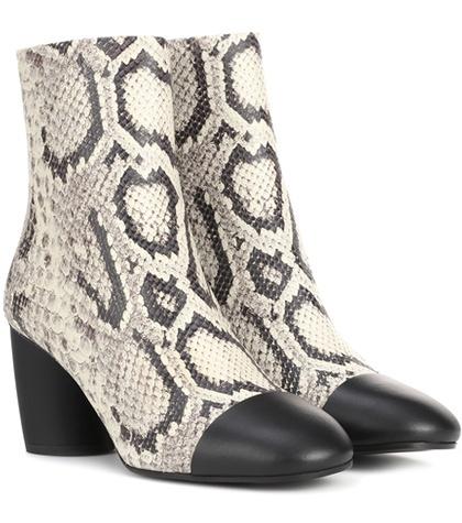 Mcq Alexander Mcqueen Printed Leather Ankle Boots