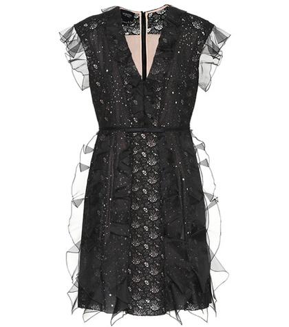 Giambattista Valli Silk And Lace Minidress