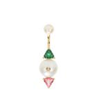 Delfina Delettrez Complex Gemetries 18kt Gold Earring With Topaz, Diamond And Pearls