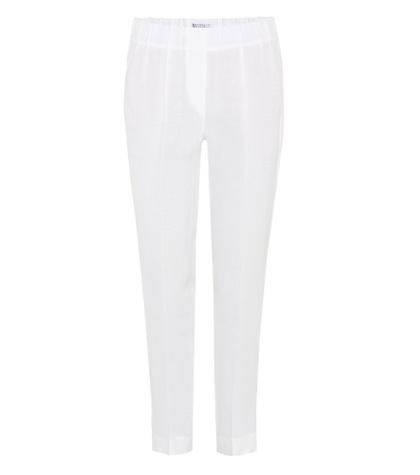 Brunello Cucinelli Linen-blend Cropped Trousers