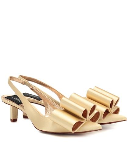 Cult Gaia Satin Slingback Pumps