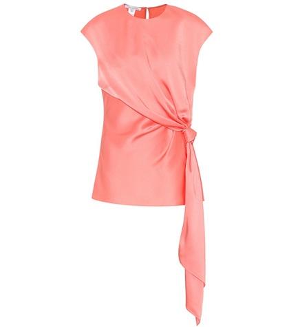 Oscar De La Renta Satin Top