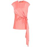 Oscar De La Renta Satin Top
