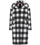 N21 Checked Wool-blend Coat