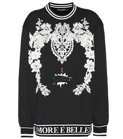 Dolce & Gabbana Embroidered Cotton Sweatshirt