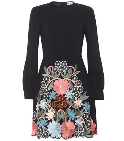 Ellery Embroidered Crêpe Dress