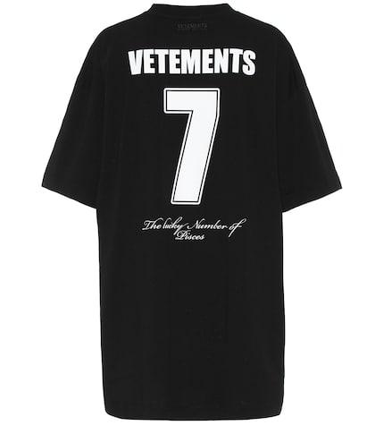 Vetements Oversized Printed Cotton T-shirt