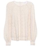 Victoria Victoria Beckham Embroidered Lace Cotton Top