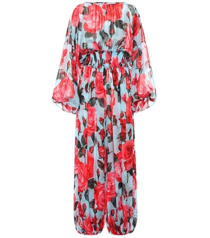 Dolce & Gabbana Floral Silk Chiffon Jumpsuit