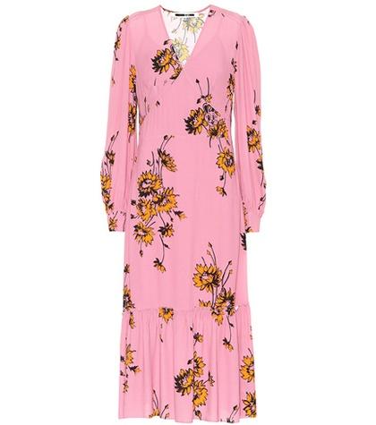Mcq Alexander Mcqueen Floral-printed Crêpe Midi Dress