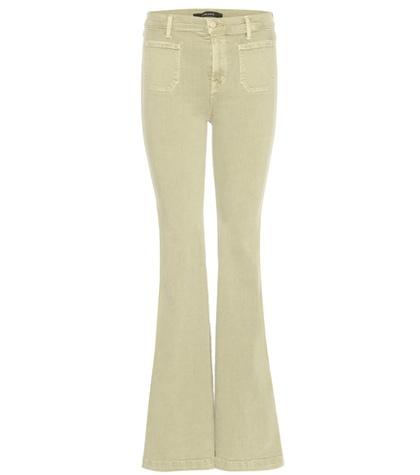 J Brand Demi High-rise Patch Pocket Flared Jeans