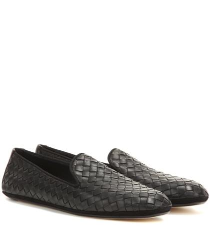 Bottega Veneta Intrecciato Leather Slip-ons