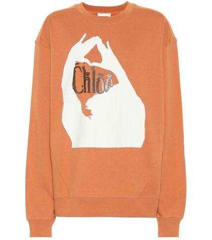 Chlo Logo Cotton-jersey Sweatshirt