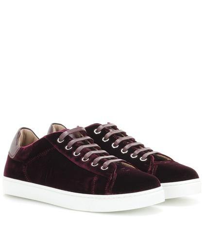 Gianvito Rossi Low Top Velvet Sneakers