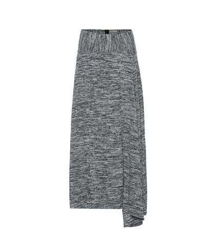 Bottega Veneta Ribbed Cotton Knit Skirt