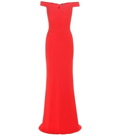 Alexander Mcqueen Crêpe Off-the-shoulder Gown